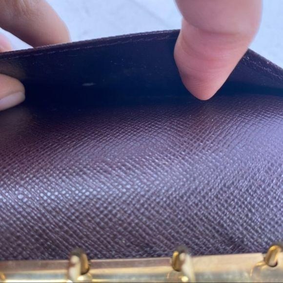 Authentic Louis Vuitton Wallet Agenda Diary Cover Taiga LV Vintage - Picture 10 of 11